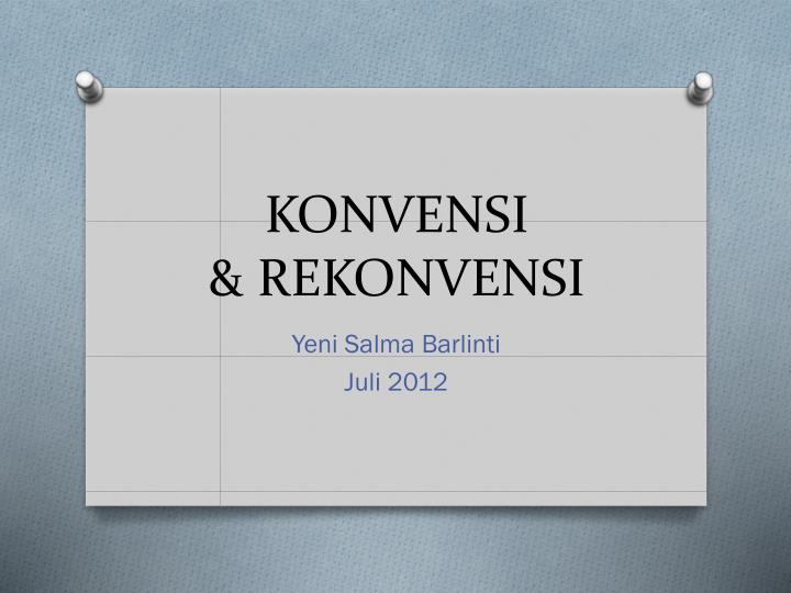 konvensi rekonvensi