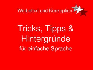 werbetext und konzeption