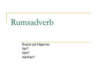 rumsadverb
