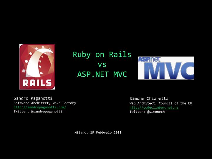 ruby on rails vs asp net mvc