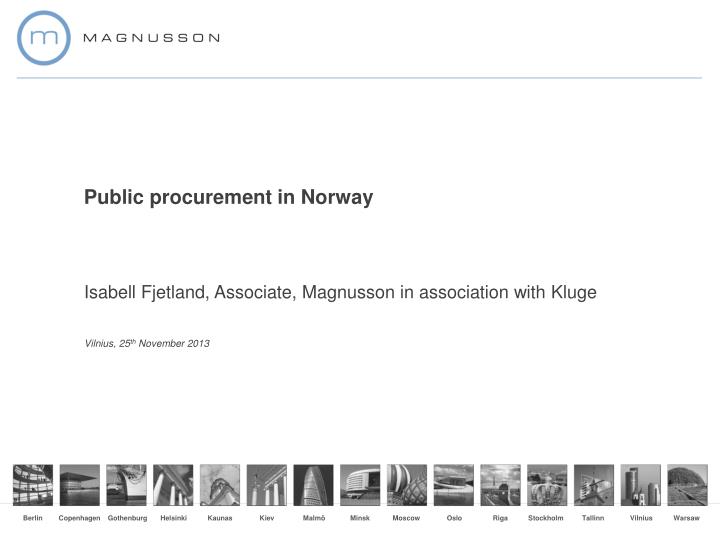 public procurement in norway