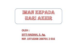 oleh sitti radiah s ag nip 19710208 200701 2 016