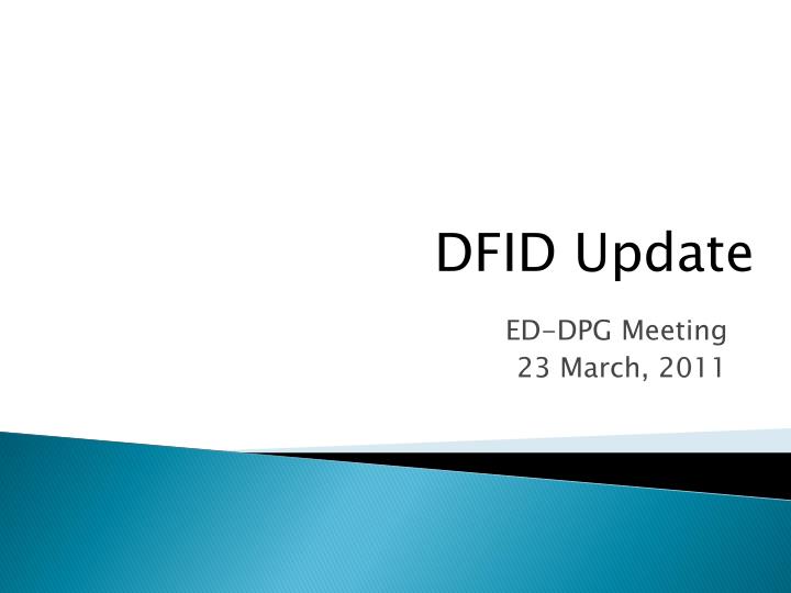 ed dpg meeting 23 march 2011