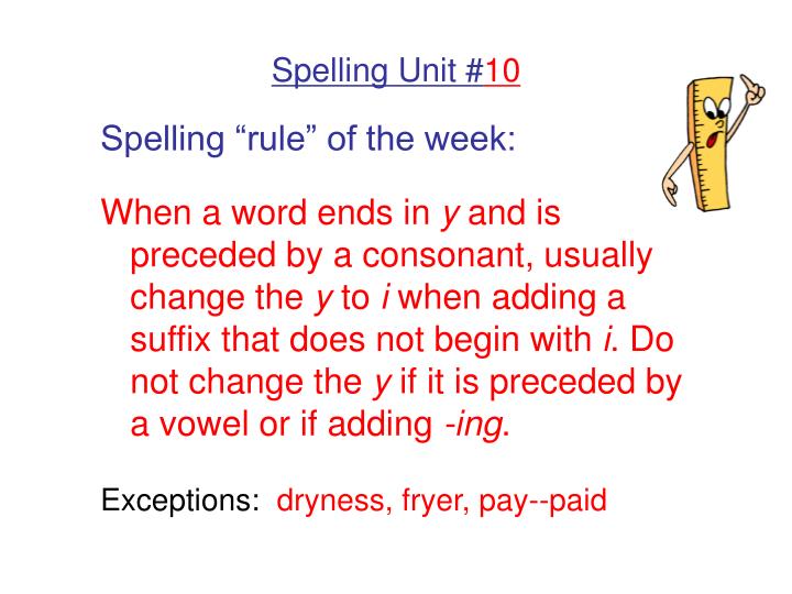 spelling unit 10