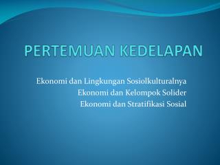 pertemuan kedelapan