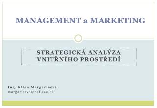 management a marketing