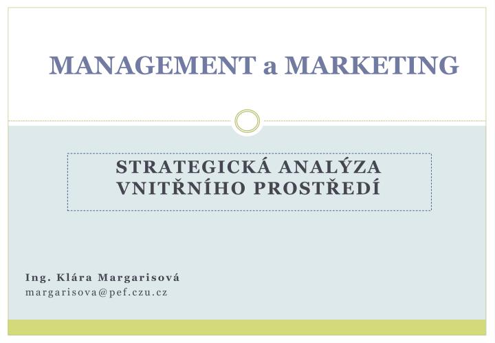 management a marketing