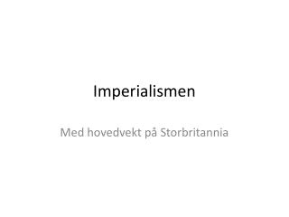 imperialismen
