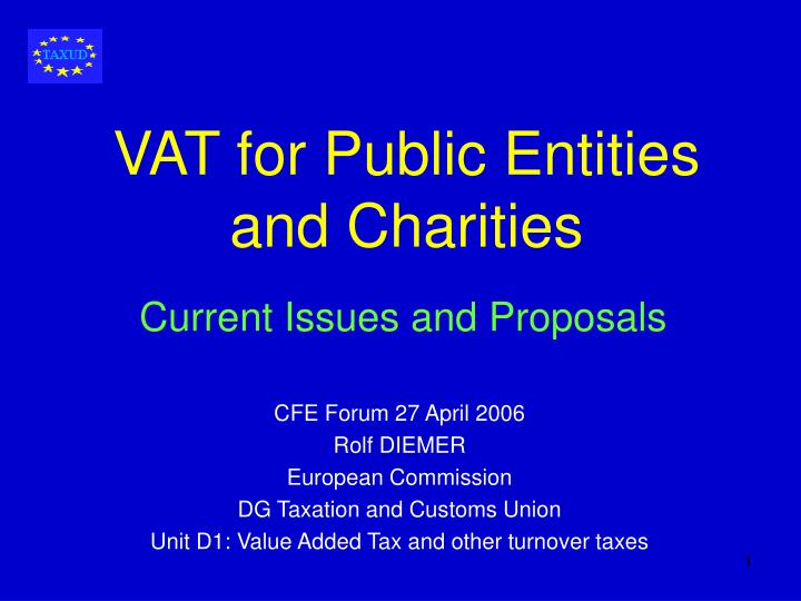 vat for public entities and charities