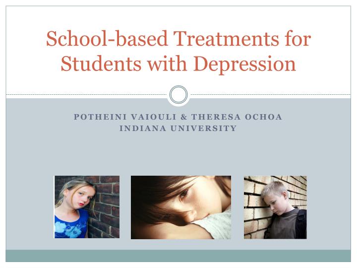 school based treatments for students with depression