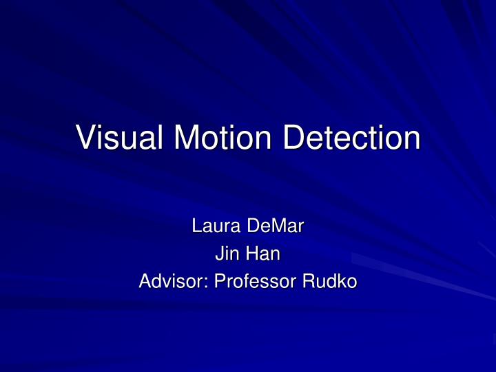visual motion detection