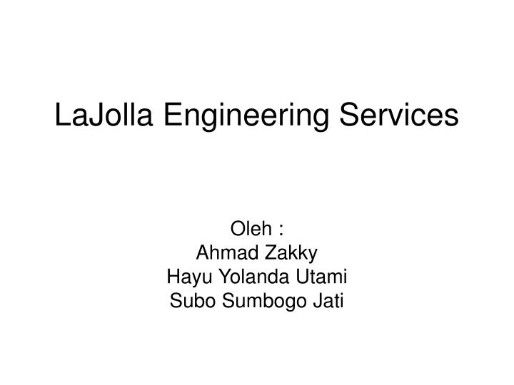 lajolla engineering services