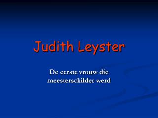 judith leyster