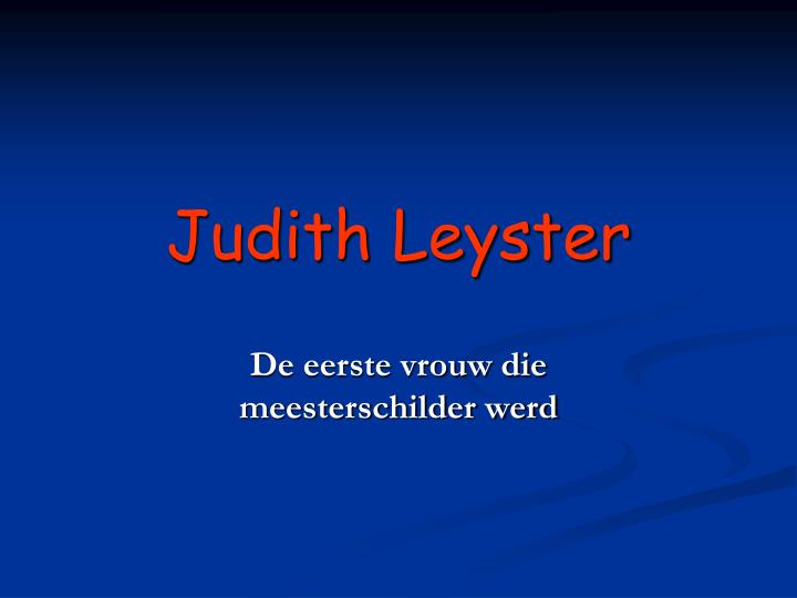 judith leyster