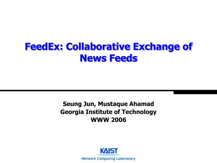 feedex collaborative exchange of news feeds