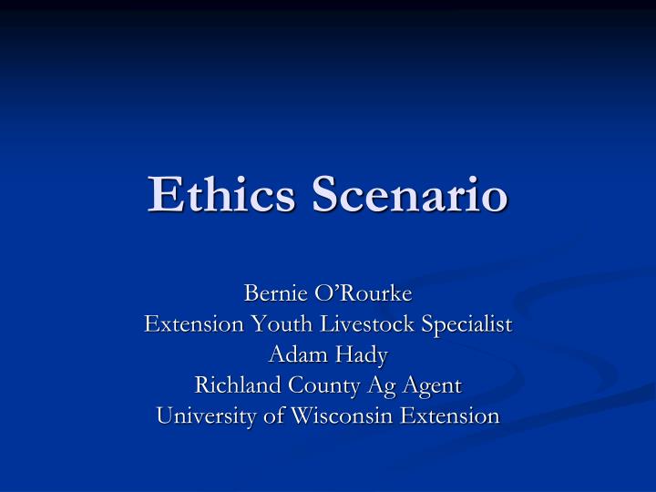 ethics scenario