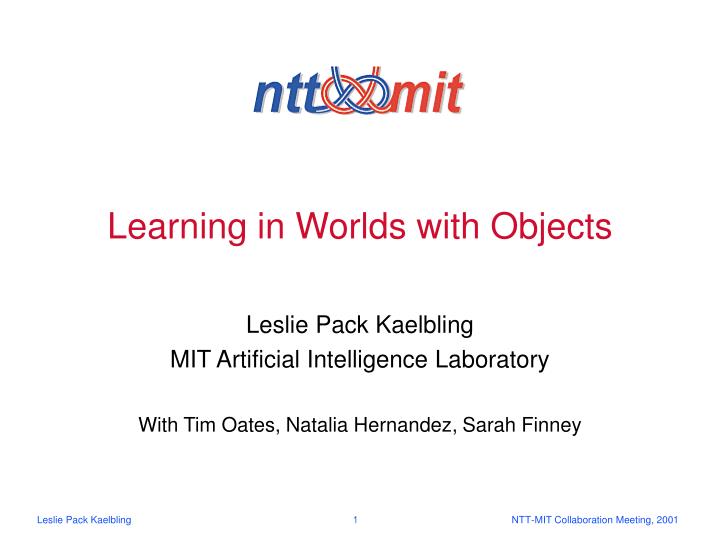 learning in worlds with objects