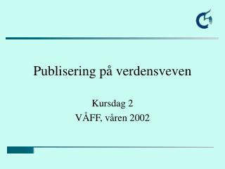 publisering p verdensveven