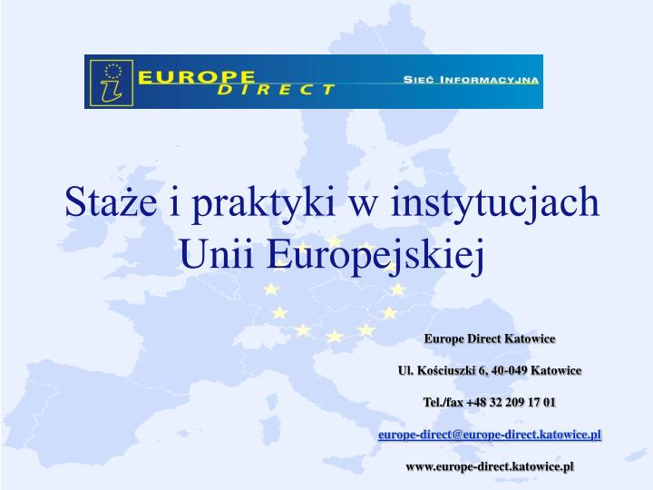 sta e i praktyki w instytucjach unii europejskiej