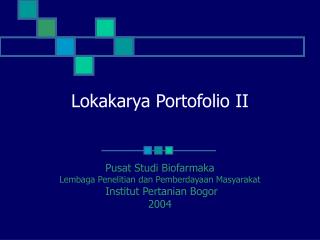 lokakarya portofolio ii