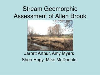 Stream Geomorphic Assessment of Allen Brook