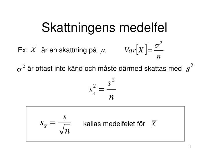 skattningens medelfel