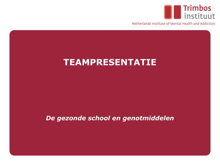 teampresentatie