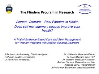 The Flinders Program in Research Vietnam Veterans - Real Partners in Health: