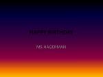 HAPPY BIRTHDAY - slide 1