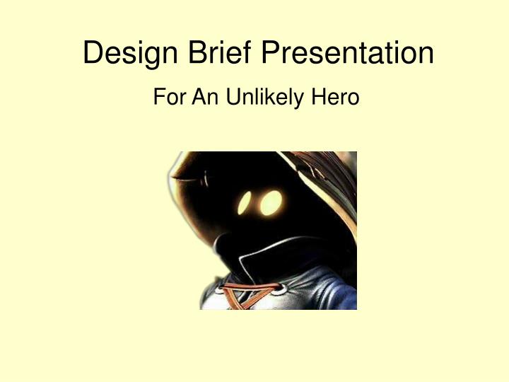 design brief presentation