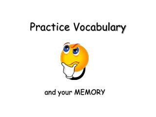 Practice Vocabulary