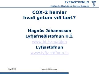 cox 2 hemlar hva getum vi l rt