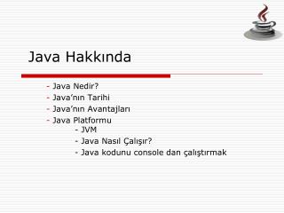 java hakk nda