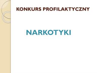 konkurs profilaktyczny