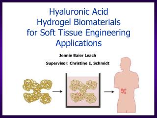 Hyaluronic Acid Hydrogel Biomaterials for Soft Tissue Engineering Applications