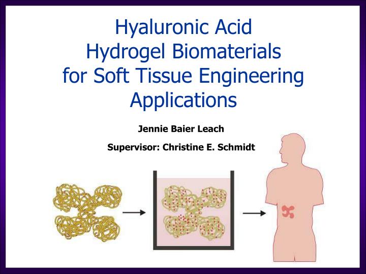 hyaluronic acid hydrogel biomaterials for soft tissue engineering applications