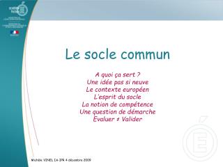 le socle commun