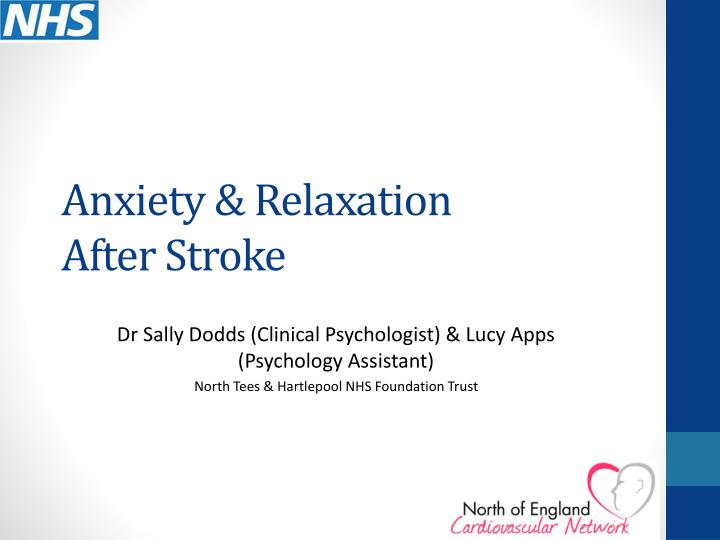 anxiety relaxation after stroke