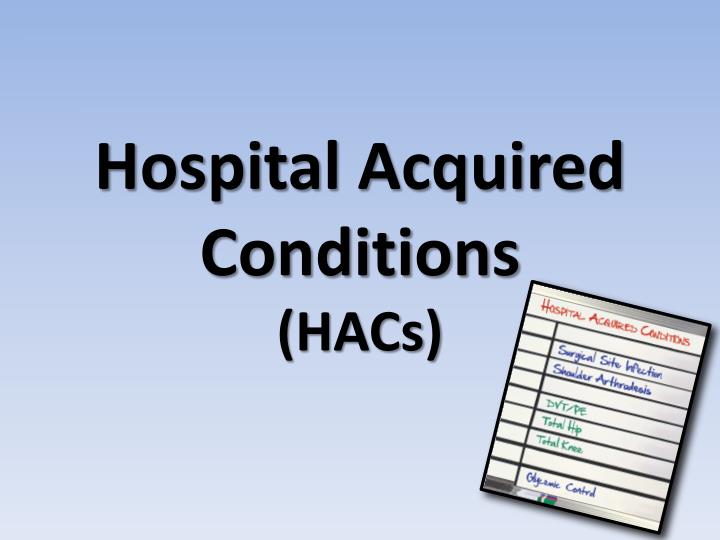 hospital acquired conditions hacs
