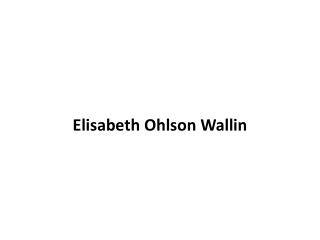 Elisabeth Ohlson Wallin