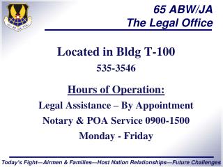 65 ABW/JA The Legal Office