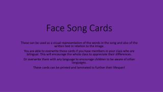 Face Song Cards