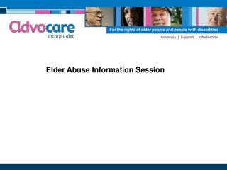 Elder Abuse Information Session