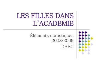 les filles dans l academie