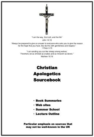 Christian Apologetics Sourcebook