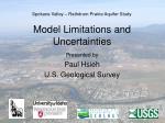 Model Limitations and Uncertainties - slide 1