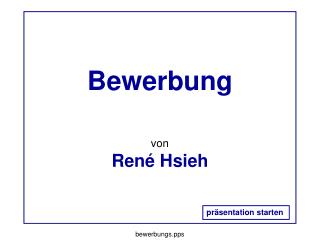 bewerbung von ren hsieh