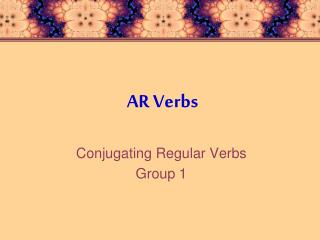 AR Verbs