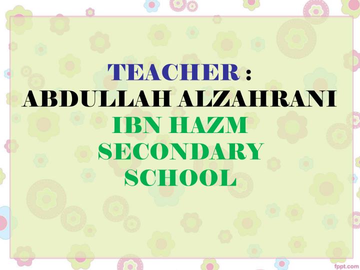 teacher abdullah alzahrani ibn hazm secondary school