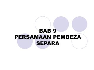 bab 9 persamaan pembeza separa